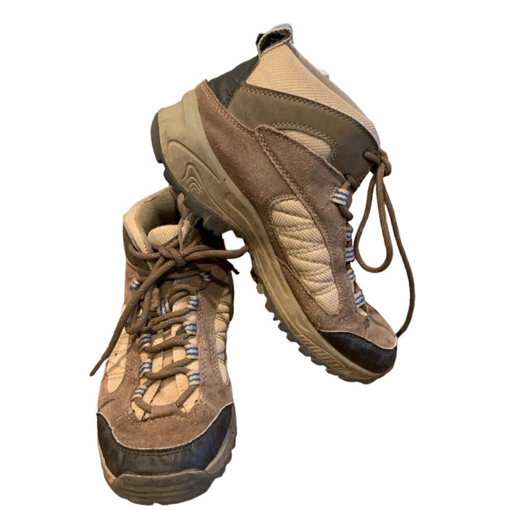 Denali Trailhead Women's Sz 7 Brown Suede &‎ Mesh Lace-Up Hiking Ankle Boot 111F